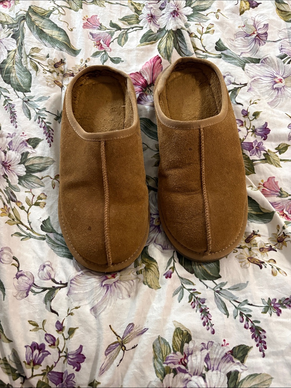 Men's Cozy Slip-On Suede Clog - Tan